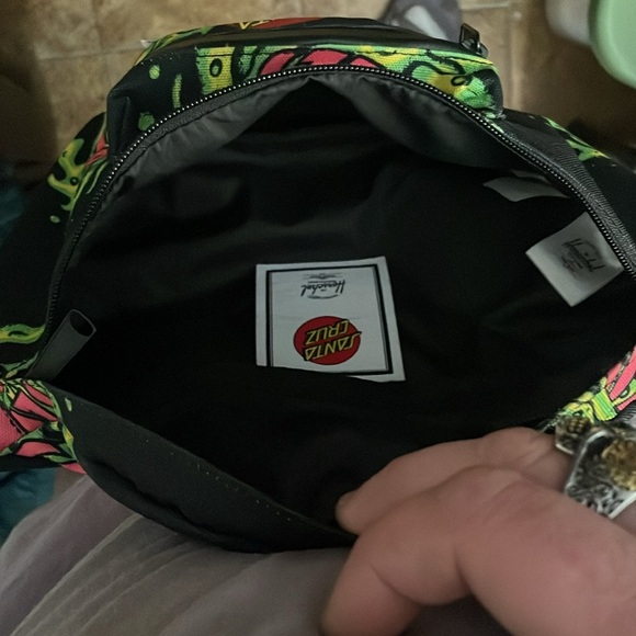 Herschel supply co. X Santa Cruz slime balls green, pink belt bag, fanny pack - Picture 13 of 16